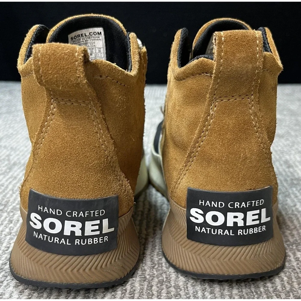 Sorel Waterproof Ankle Boots‎ Kids Size 2 Brown Suede Snow Winter NY4564-224